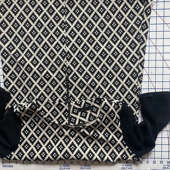 THML Dress Womens Medium Black Cream Midi Knit 3/4 Sleeve Textured Print Ladies - Picture 14 of 16